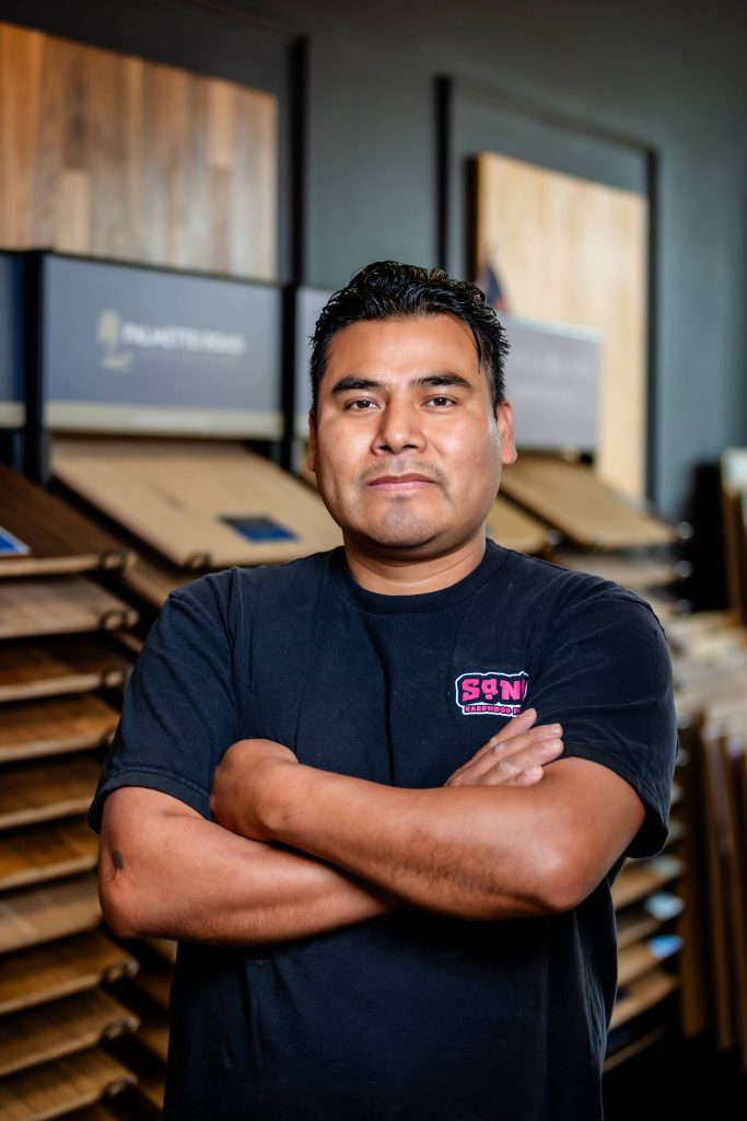 Santi Hardwood Floors team member and hardwood flooring professional